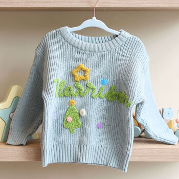 Personalised Name Knitted Cotton Jumper – Gift For Little Ones, 5 of 12