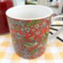 Jumbo Mug In Red Strawberry Thief Design, thumbnail 2 of 8