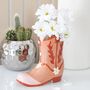 Pink Cowboy Boot Flower Vase, thumbnail 1 of 3