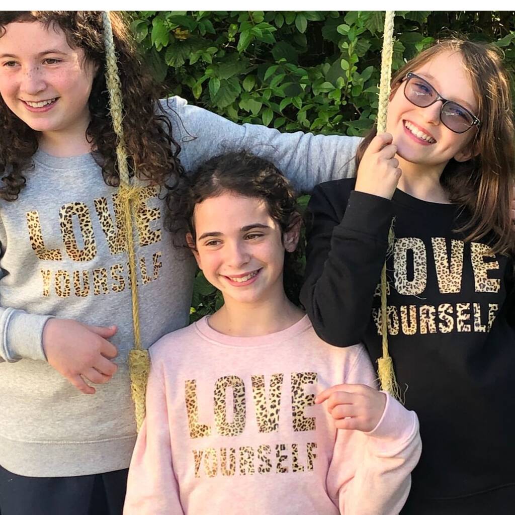 Kids Organic Love Yourself Sweatshirt, 1 of 5