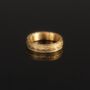 Gold Plated Vintage Greek Key Pattern Steel Band Ring, thumbnail 6 of 9