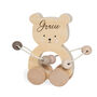 Personalised Wooden Natural Teddy Motor Pull Toy, thumbnail 2 of 3