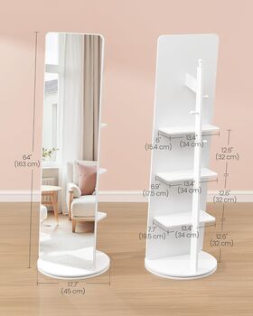 Full Length Mirror Standing Rotatable Body Mirror, 2 of 7