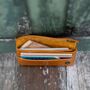 Personalised Mustard Yellow Leather Wallet, thumbnail 4 of 9