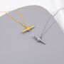 Balanced Bar Necklace In Sterling Silver, thumbnail 6 of 12