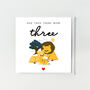 And There Were Three New Baby Boy Card, thumbnail 2 of 2