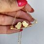 Love Birds Gold Plated Necklace, thumbnail 2 of 3