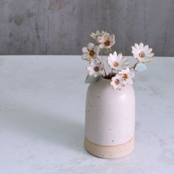 White And Gold Ceramic Flower Bouquet Large, 2 of 12