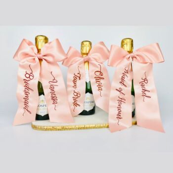 Personalised Ribbon Favours, Embroidered Bow Gift Tags, 3 of 9