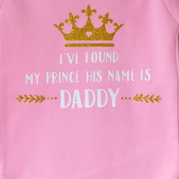 Baby Girl Prince Daddy Tshirt, 2 of 3