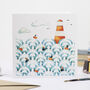 Lighthouse And Sailboats Nautical Birthday Card, thumbnail 1 of 3