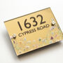 Personalised Mirrored Wild Flowers House Number Plaque, thumbnail 3 of 7