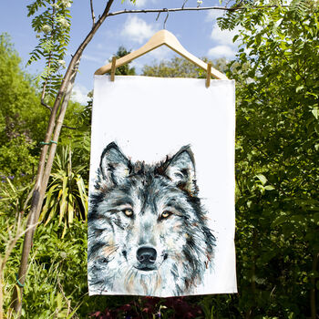 Inky Wolf Tea Towel, 8 of 10