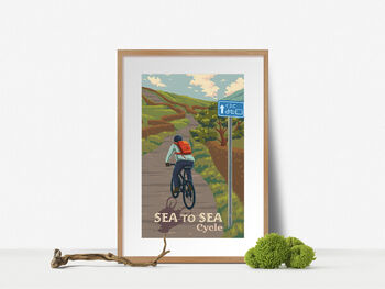 Sea To Sea C2 C Coast To Coast Cycling Travel Poster, 4 of 8