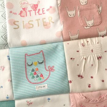 Baby Clothes Memory Blanket Made From Baby Clothes, 10 of 12