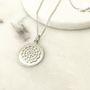 Personalised Disk Pendant With Birthstone, thumbnail 3 of 7