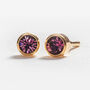 18ct Gold Plated February Birthstone Stud Earrings, thumbnail 5 of 9