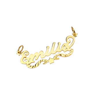 Personalised Script Star Name Pendant Charm, 3 of 7