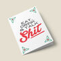 'Eat, Drink And Talk Shit' Funny Christmas Card, thumbnail 6 of 6