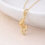 Personalised Gold Plated Sterling Silver Cheeky Monkey Pendant Necklace, thumbnail 1 of 8