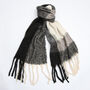 Monochrome Block Heavyweight Scarf, thumbnail 2 of 5