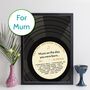 Personalised Music Print For Mum Lp Label Gift For Her, thumbnail 1 of 12