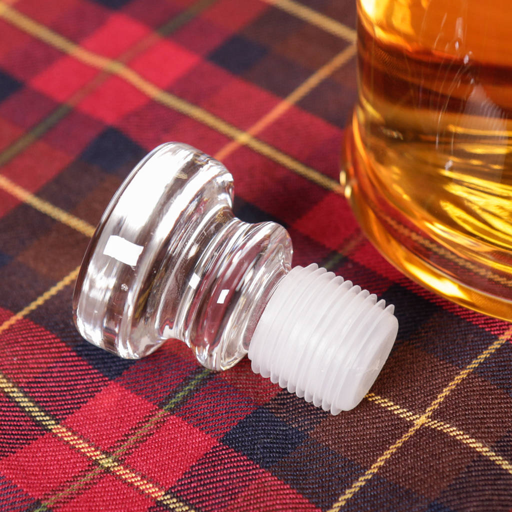 glass etched brandy decanter by dibor