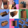 African Print Oven Gloves | Black Orange Doyin Print, thumbnail 5 of 6
