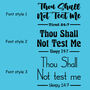 Personalised Adults Thou Shall Not Test Me T Shirt, thumbnail 4 of 7