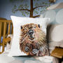 Inky Beaver Large Luxury Cushion And Pad, thumbnail 1 of 4