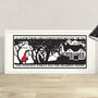 Red Riding Hoods Folly Signed Papercut Print, thumbnail 1 of 7