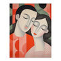 Squeeze Me Tight Couple In Love Orange Wall Art Print, thumbnail 6 of 6