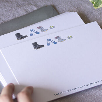 Personalised Family Feet Thank You Cards, 2 of 10