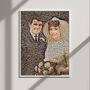 Personalised Wedding Anniversary Mosaic Portrait, thumbnail 9 of 12