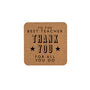 Square Cork Coaster 'To The Best Teacher, Thank You For All You Do' | Best Teacher Gift | Teacher Leaving Gift | Tableware | Homeware, thumbnail 2 of 2