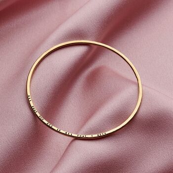 Personalised 9ct Gold Message Bangle, 3 of 6