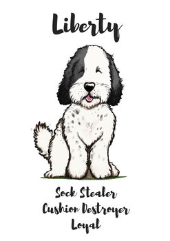 Cockapoo Personalised Dog Name And Personality Print, 8 of 9