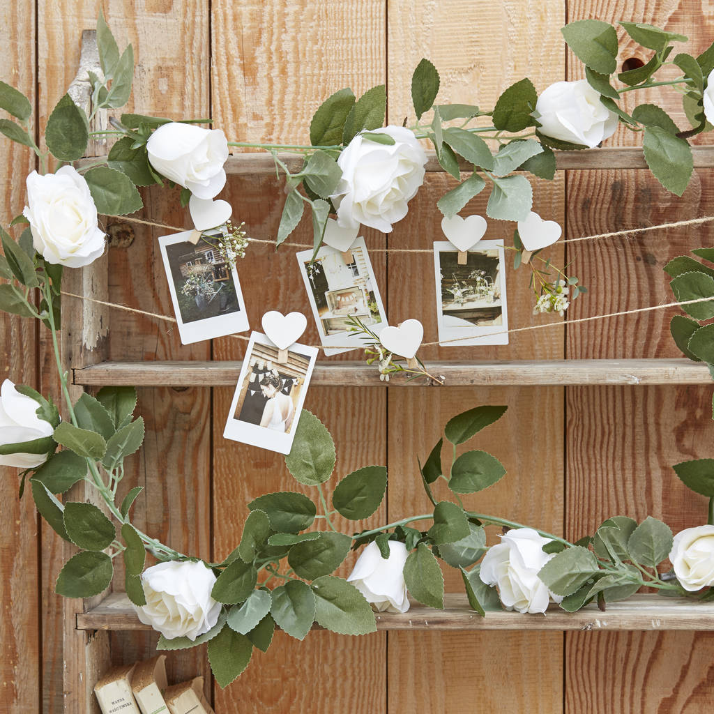 White Flower Garland Wedding Decoration Backdrop, 1 of 2