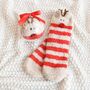 Personalised Bauble Including Fluffy Reindeer Socks, thumbnail 1 of 2
