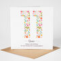 Floral Fun Personalised 11th Birthday Card, thumbnail 4 of 5