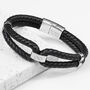 Personalised Men's Iconic Dual Leather Bracelet, thumbnail 1 of 12