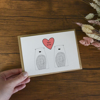You And Me Illustrated Bear Card, 2 of 5