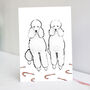 White Poodles Christmas Card, thumbnail 1 of 5