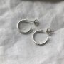 Fine Textured Hoop Earrings, thumbnail 5 of 10