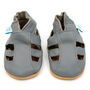 Dotty Fish Grey Soft Leather Sandals With Barefoot Soles, thumbnail 5 of 7