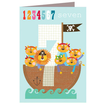 Lions 7th Birthday Card, 2 of 5