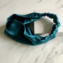 Mulberry Silk Hairband Twisted Knot Turban In Teal, thumbnail 2 of 3