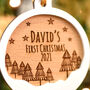 Baby's First Christmas Personalised Wooden Decoration, thumbnail 3 of 12