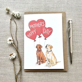 Personalised Labrador Happy Mother's Day Card, 8 of 9