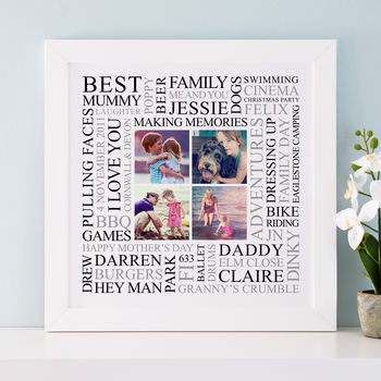 Personalised Mummy And Me Memories Photo Word Art, 10 of 11